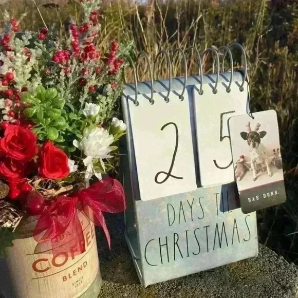 NEW Rae Dunn Christmas Countdown DAYS TILL CHRISTMAS - Metal Flip Calendar Sign! - Picture 7 of 12